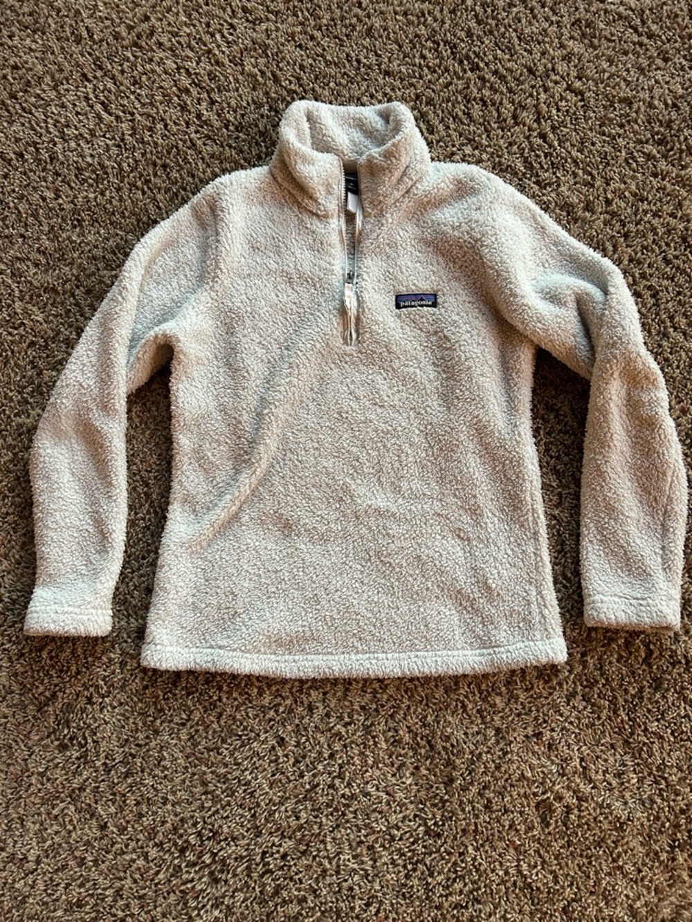 Patagonia Women's Cream Sherpa Quarter-Zip Pullover